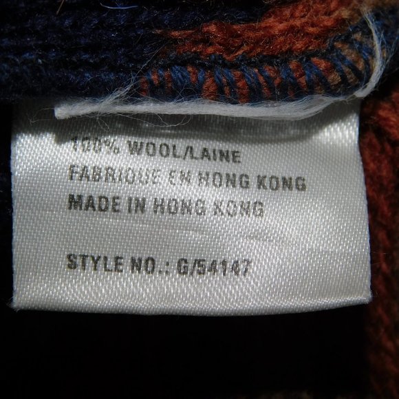 VTG Runaway Bay Womens L Wool Southwestern Cardigan Sweater South West oversized - Picture 5 of 10